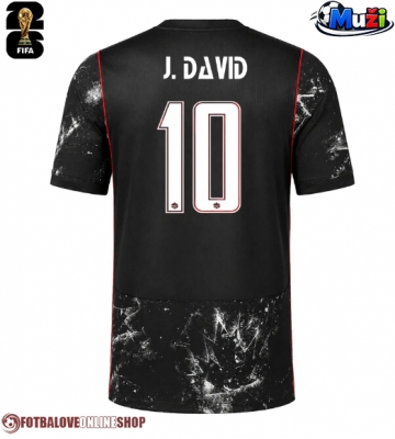 Kanada Jonathan David #10 Venkovní Dres MS 2026 Krátkým Rukávem